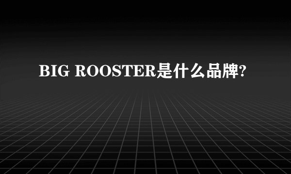 BIG ROOSTER是什么品牌?