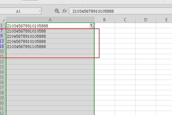 在excel中如何将身份证号位数小于18的筛选出来？