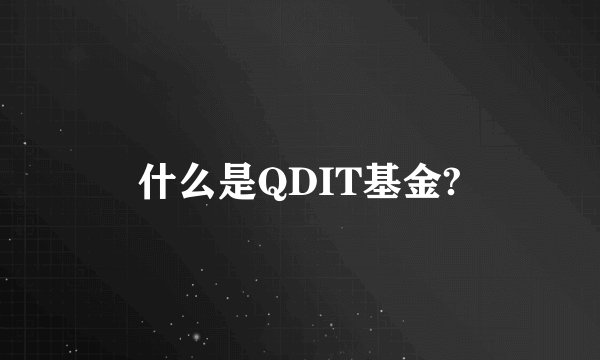 什么是QDIT基金?
