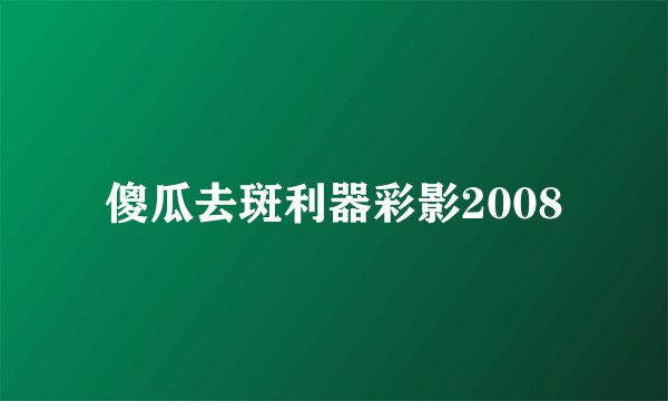 傻瓜去斑利器彩影2008