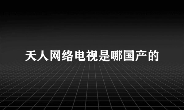 天人网络电视是哪国产的
