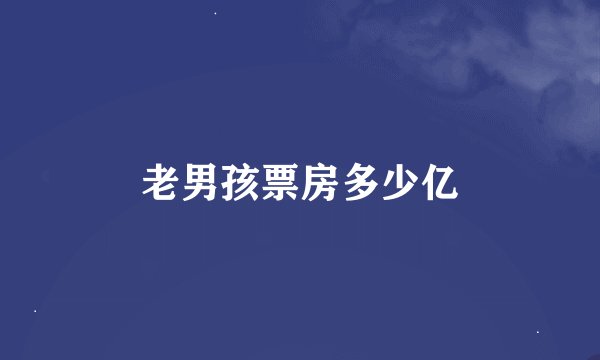 老男孩票房多少亿
