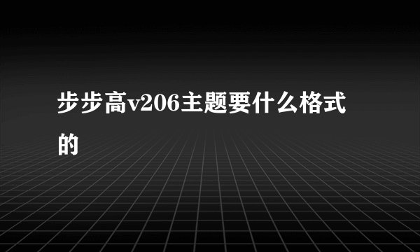步步高v206主题要什么格式的