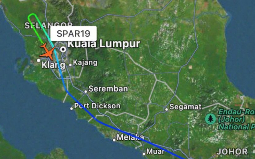 据报道：美方一专机从东京出发抵达吉隆坡，到底有何目的？