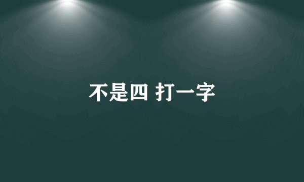 不是四 打一字