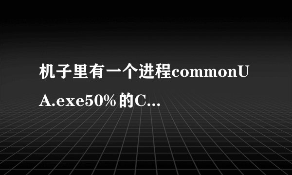 机子里有一个进程commonUA.exe50%的CPU使用率。 机子卡的很，这是个甚么程序，可以删掉吗。