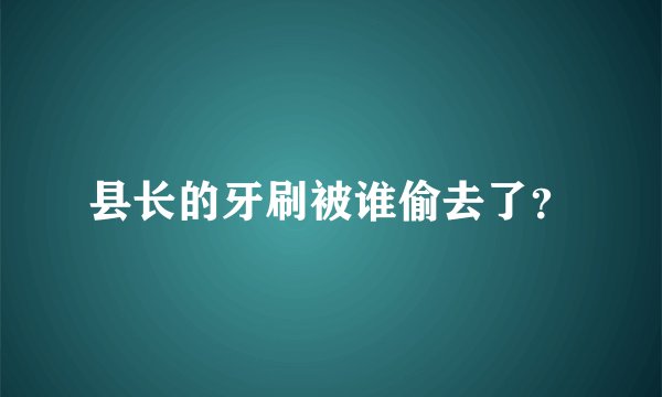 县长的牙刷被谁偷去了？