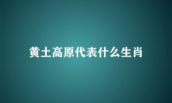 黄土高原代表什么生肖