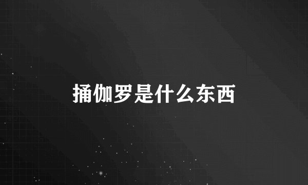 捅伽罗是什么东西