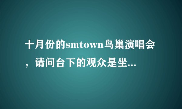 十月份的smtown鸟巢演唱会，请问台下的观众是坐着看演唱会还是站着啊，会不会被前面的人挡住？
