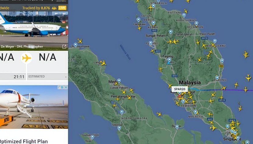 据报道：美方一专机从东京出发抵达吉隆坡，到底有何目的？