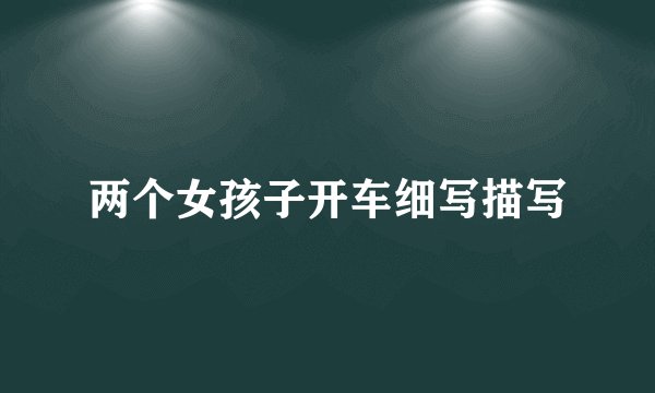 两个女孩子开车细写描写