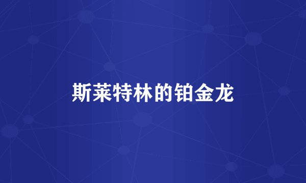 斯莱特林的铂金龙