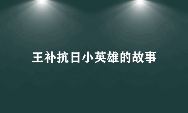 王补抗日小英雄的故事