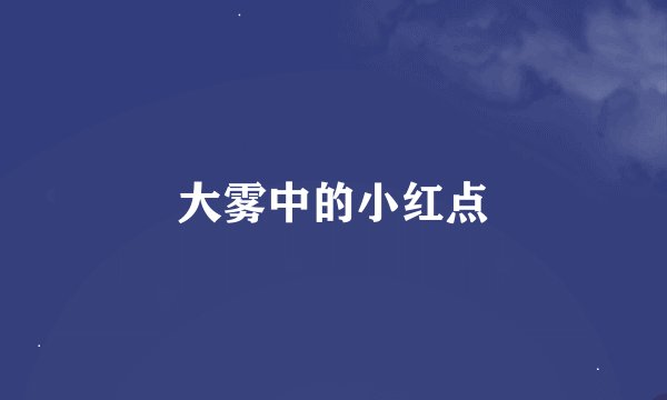 大雾中的小红点