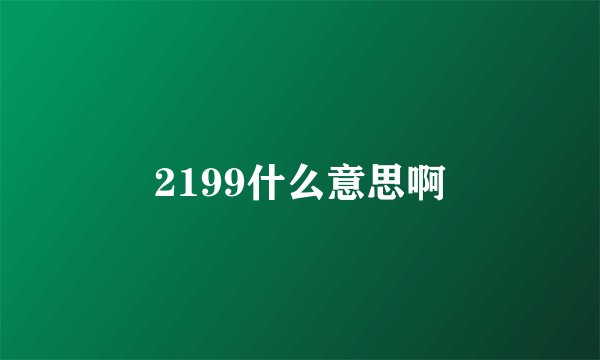 2199什么意思啊