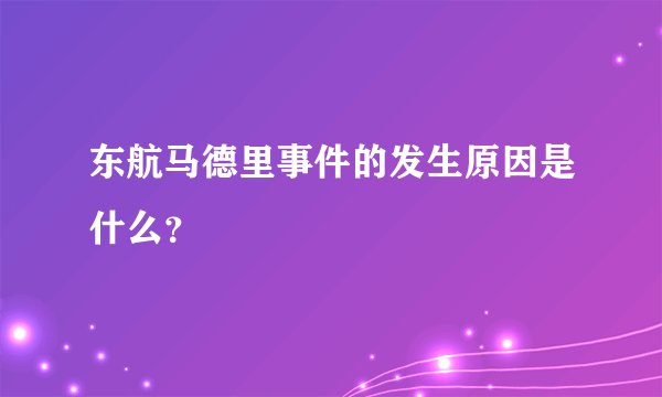 东航马德里事件的发生原因是什么？