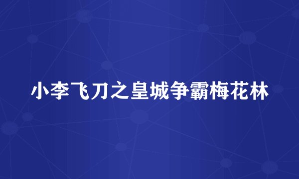 小李飞刀之皇城争霸梅花林