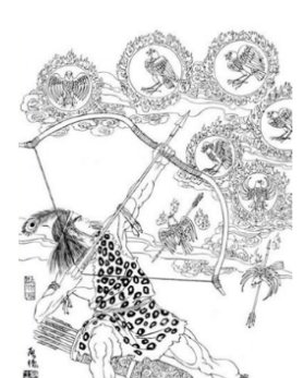 在“后羿射日”的传说中，后羿一共射落了几个太阳？