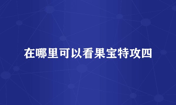 在哪里可以看果宝特攻四