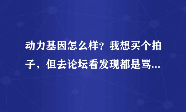 动力基因怎么样？我想买个拍子，但去论坛看发现都是骂人的和被管理员和谐的。管理员和谐手段好厉害的说...