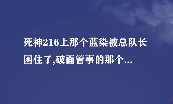 死神216上那个蓝染被总队长困住了,破面管事的那个老头是谁那