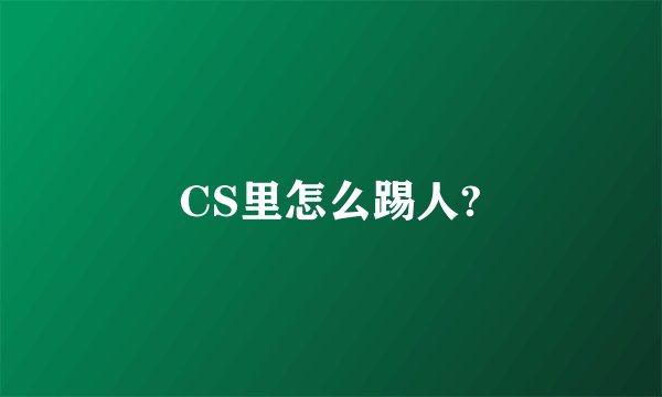 CS里怎么踢人?