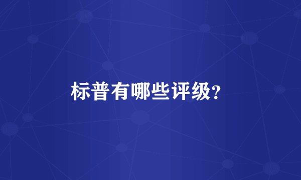 标普有哪些评级？