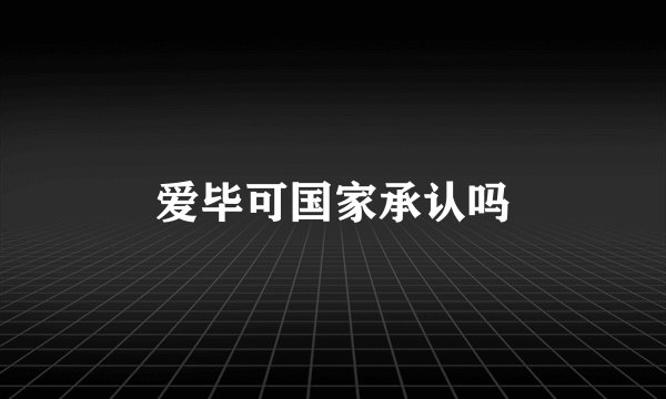 爱毕可国家承认吗