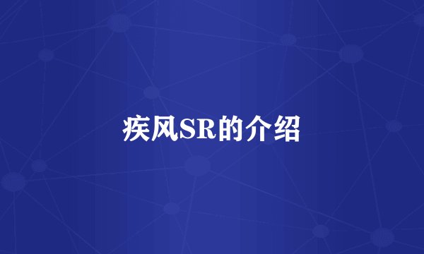 疾风SR的介绍