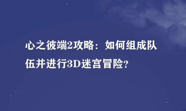 心之彼端2攻略：如何组成队伍并进行3D迷宫冒险？