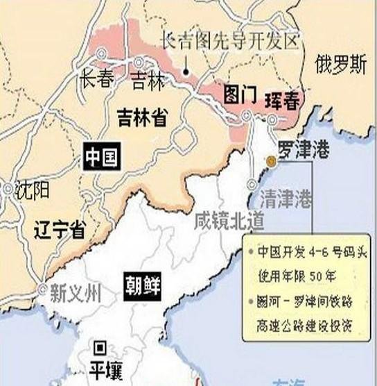 清津港的地理位置