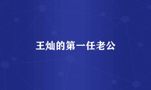 王灿的第一任老公