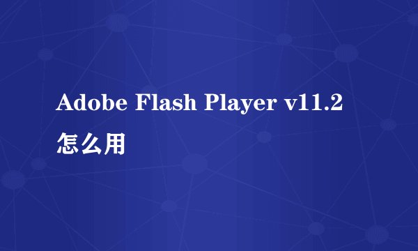 Adobe Flash Player v11.2 怎么用