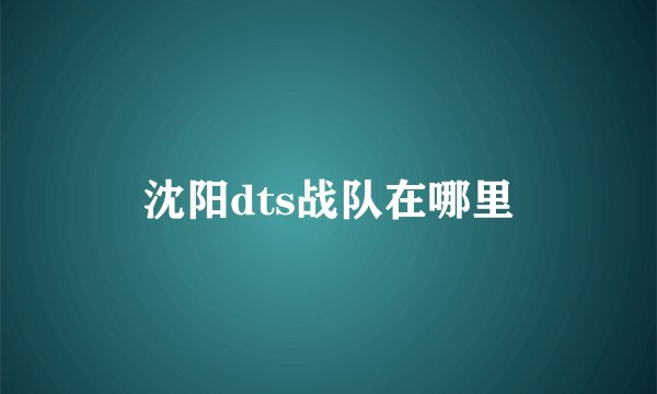 沈阳dts战队在哪里