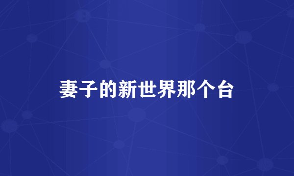 妻子的新世界那个台