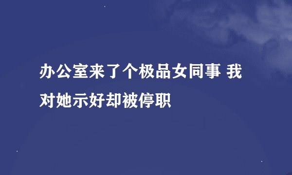 办公室来了个极品女同事 我对她示好却被停职