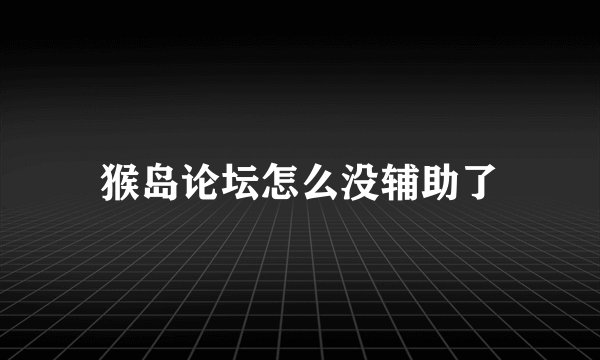 猴岛论坛怎么没辅助了
