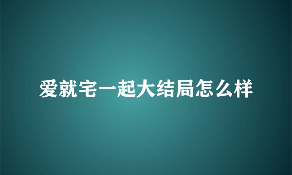 爱就宅一起大结局怎么样