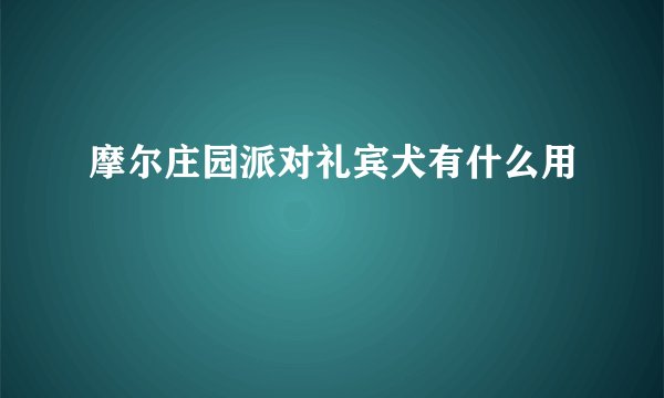 摩尔庄园派对礼宾犬有什么用