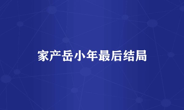 家产岳小年最后结局