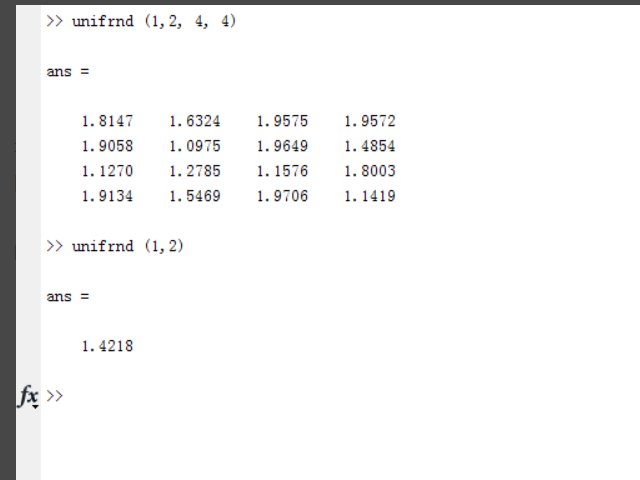 matlab中random函数如何生成均匀分布或指数分布？