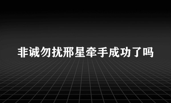 非诚勿扰邢星牵手成功了吗