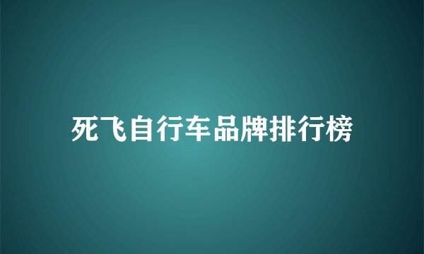 死飞自行车品牌排行榜