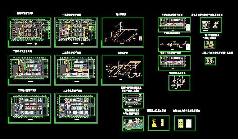 给水、排水、采暖、雨水、消防管道分别怎么表示