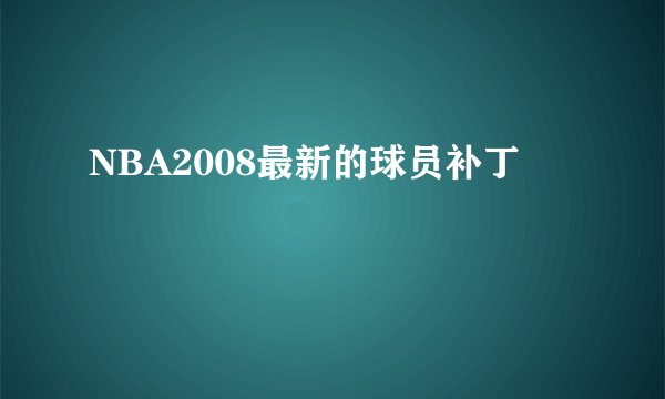 NBA2008最新的球员补丁