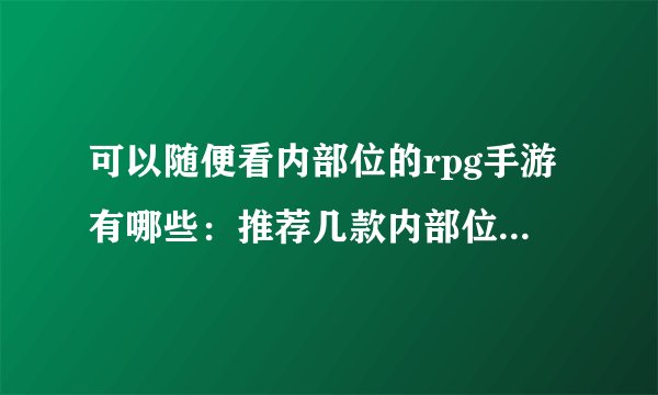 可以随便看内部位的rpg手游有哪些：推荐几款内部位RPG手游