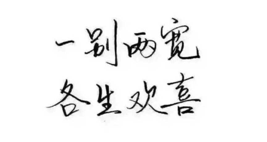 一别两宽，各生欢喜，什么意思？