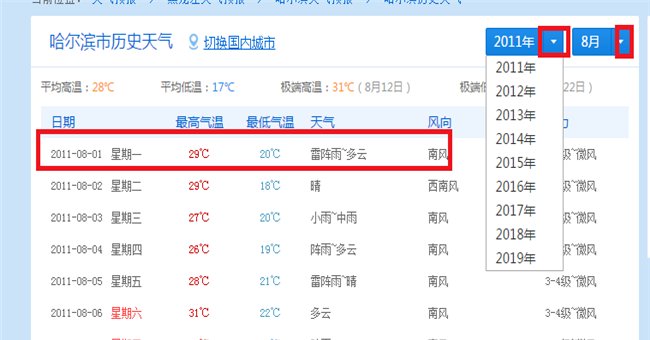 怎样查看已经过去的天气情况？