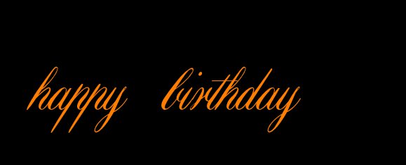 happybirthday生日的字体有哪些?